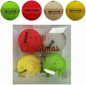 Golfball Volvik X-mas Pack 4 balls VIVID - 1