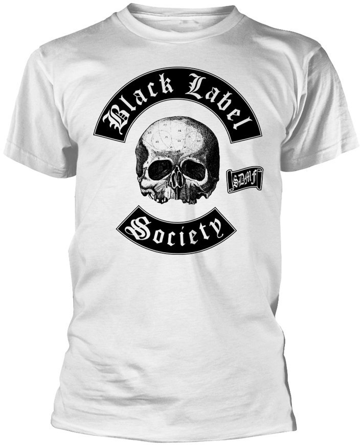 T-Shirt Black Label Society T-Shirt Skull Logo White L