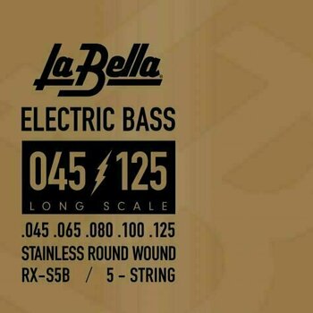 Bassguitar strings LaBella RX-S5B Bass RX Stainless Steel 45-65-80-100-125