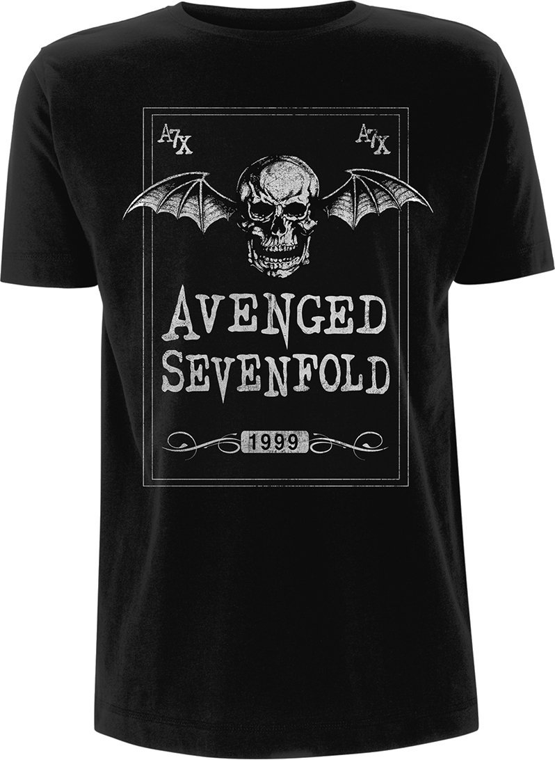 Shirt Avenged Sevenfold Shirt Face Card Zwart L