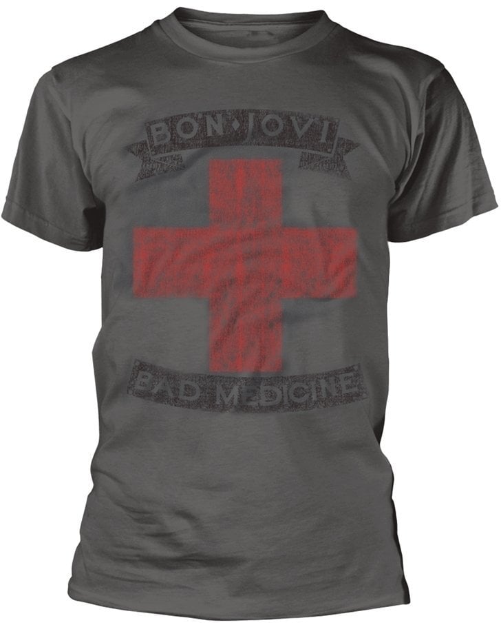 T-shirt Bon Jovi Bad Medicine Grey XL T-shirt