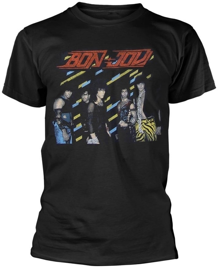 Skjorte Bon Jovi Skjorte Eighties Sort XL