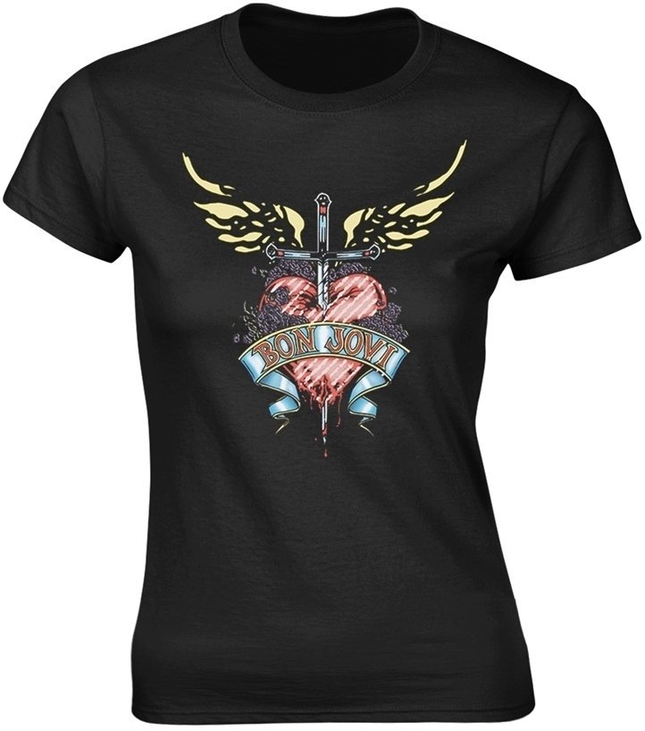 Shirt Bon Jovi Shirt Heart & Dagger Zwart XL