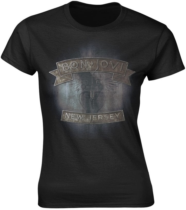T-Shirt Bon Jovi T-Shirt New Jersey Black L