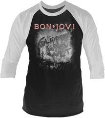 Bon Jovi Slippery When Wet 3/4 Sleeve Baseball Tee Black/White
