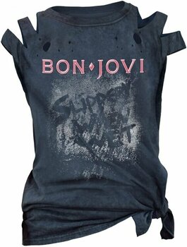 Shirt Bon Jovi Shirt Slippery When Wet Dames Blue S - 1