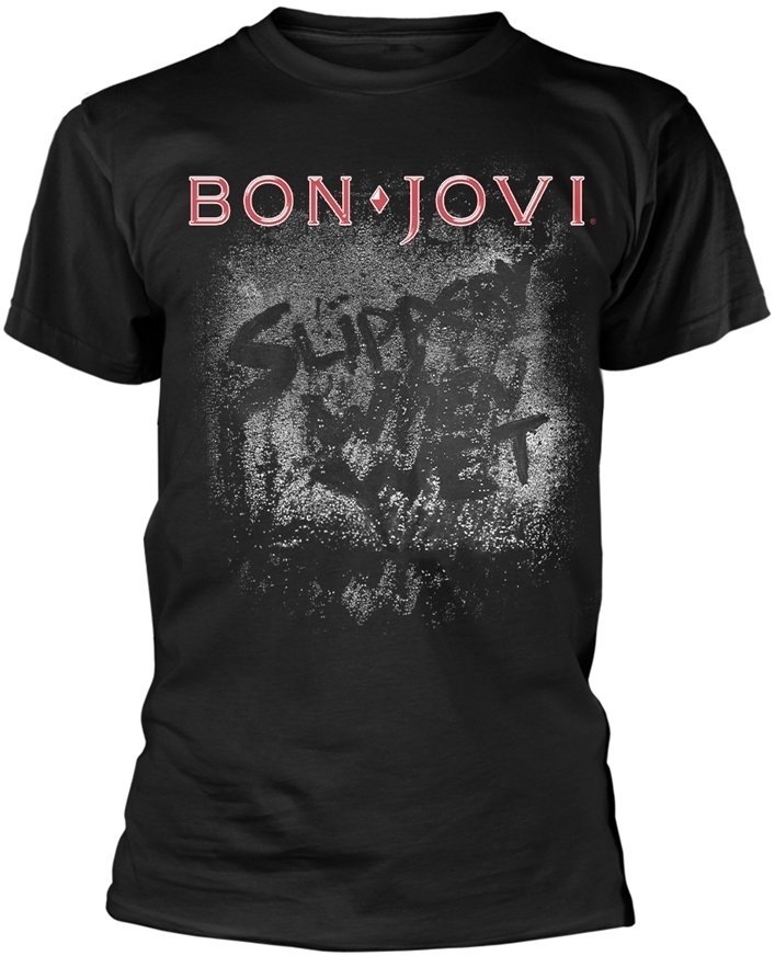 T-shirt Bon Jovi Slippery When Wet Album Black S T-shirt