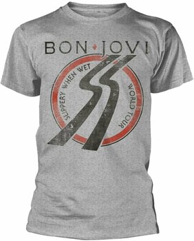 T-shirt Bon Jovi Slippery When Wet Tour Grey S T-shirt - 1