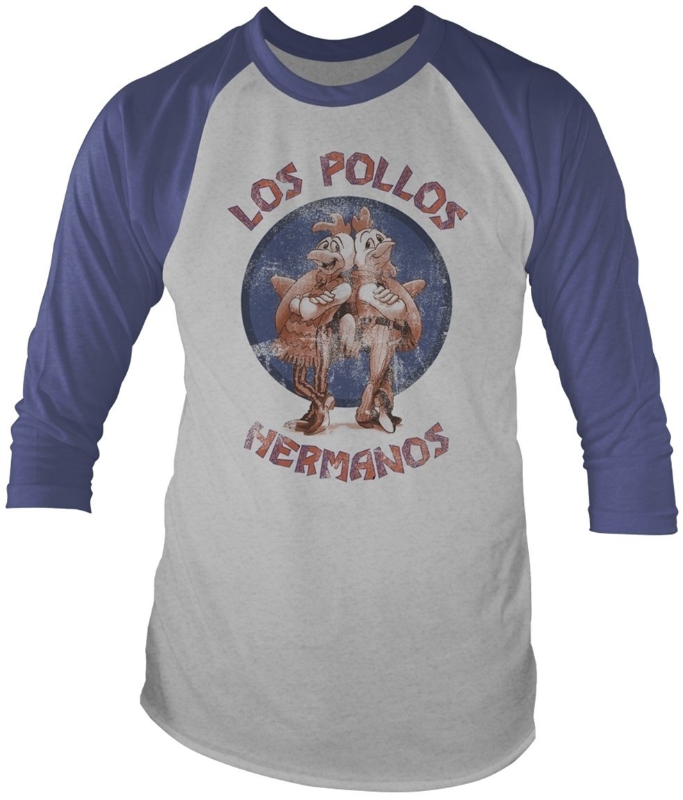 T-Shirt Breaking Bad T-Shirt Los Pollos Baseball Blau S