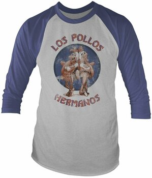T-Shirt Breaking Bad T-Shirt Los Pollos Baseball Blue S - 1