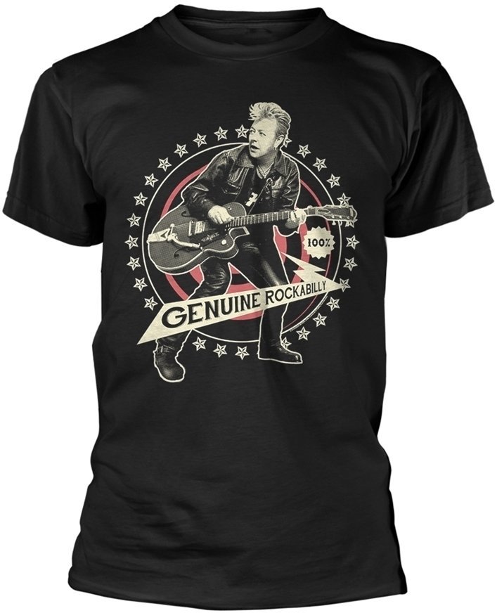T-Shirt Brian Setzer Genuine Rockabilly Black M T-Shirt