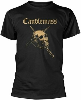 T-Shirt Candlemass T-Shirt Gold Skull Male Black S - 1