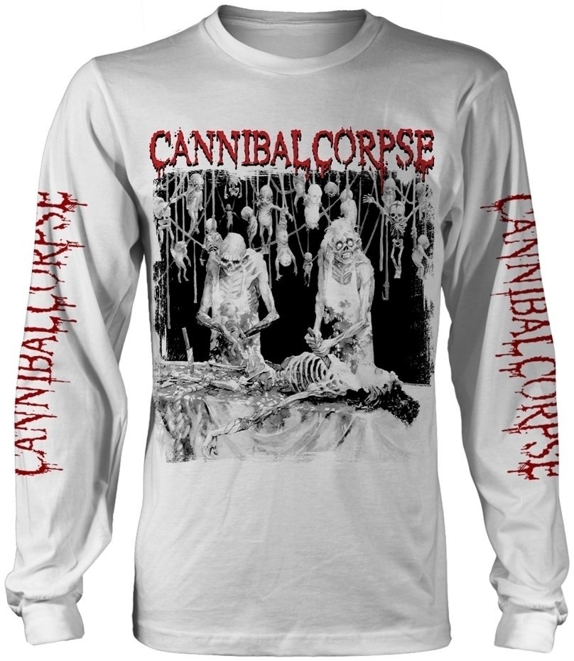 Skjorte Cannibal Corpse Butchered At Birth White XL Skjorte