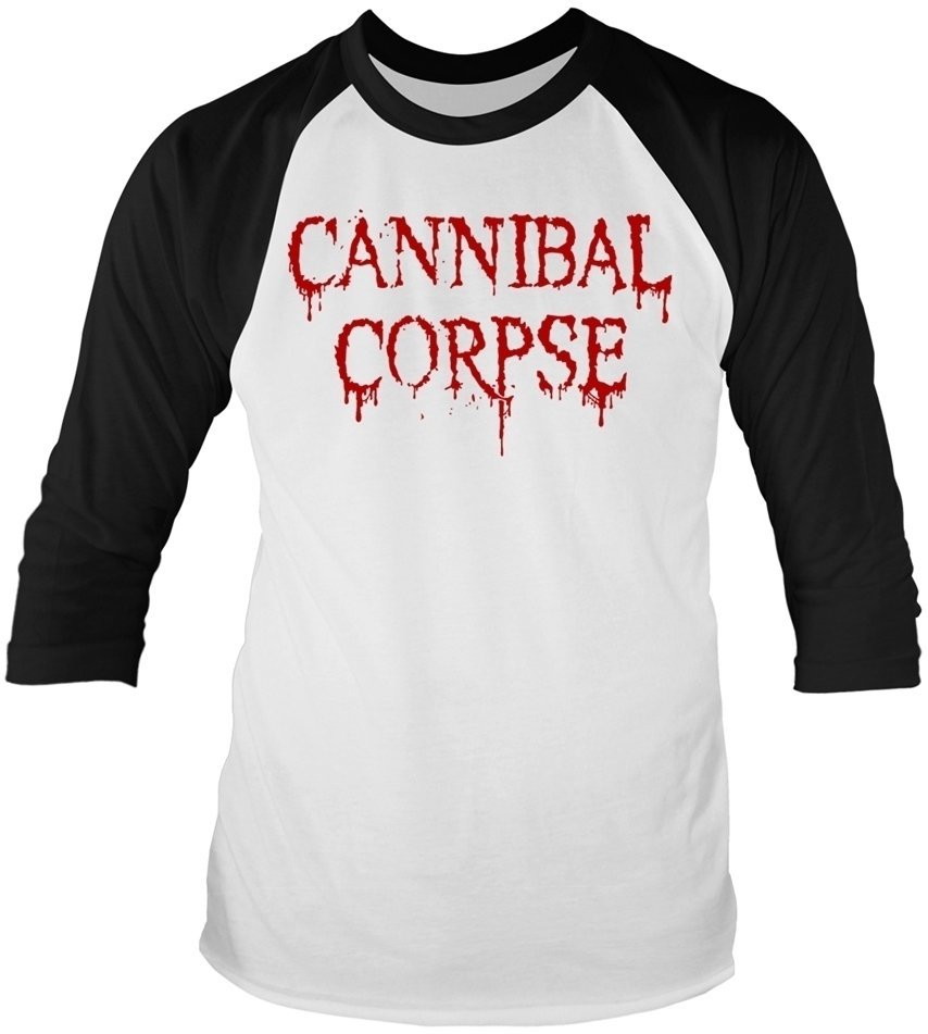 Skjorta Cannibal Corpse Skjorta Dripping Logo Herr Vit-Svart XL