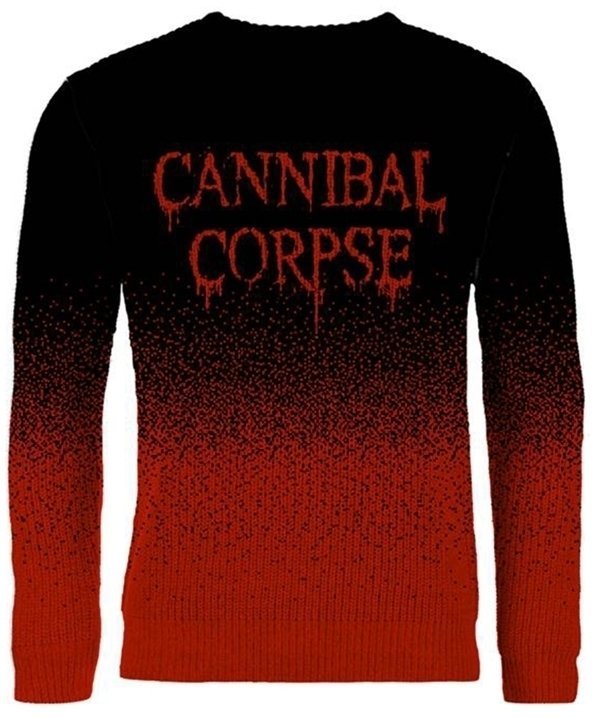 Hoodie Cannibal Corpse Dripping Logo Dip Dye, Knitted Jumper XL