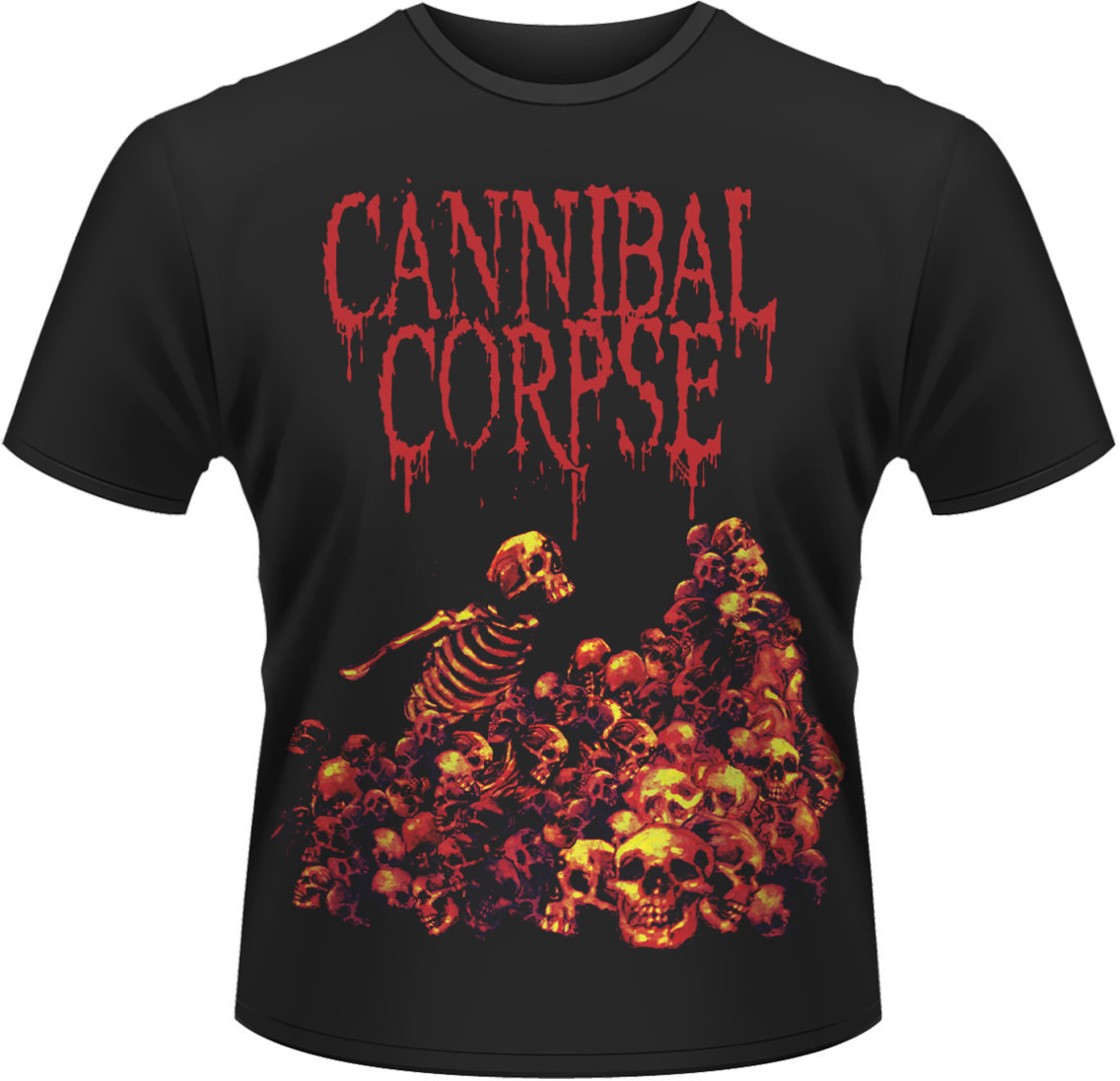 Camiseta de manga corta Cannibal Corpse Camiseta de manga corta Pile Of Skulls Negro XL