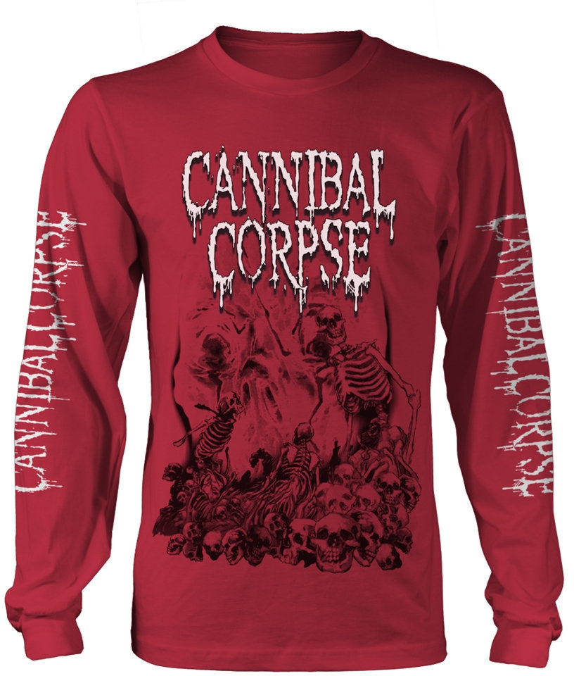 Skjorta Cannibal Corpse Skjorta Pile Of Skulls 2018 Red M