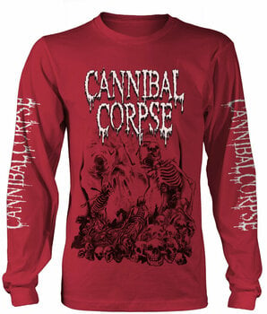 Skjorta Cannibal Corpse Skjorta Pile Of Skulls 2018 Red M - 1
