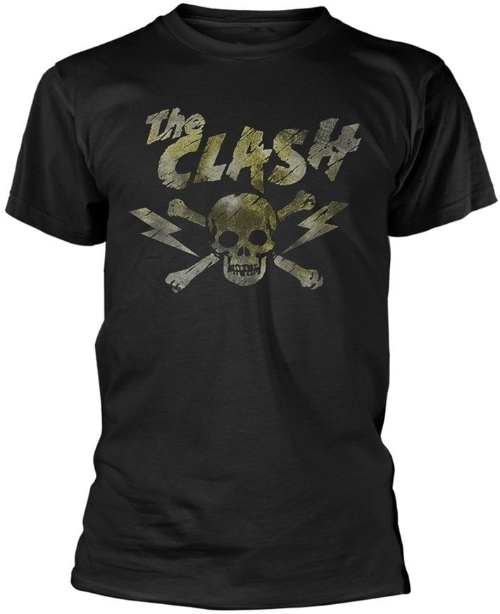 T-shirt The Clash Grunge Skull Black S T-shirt
