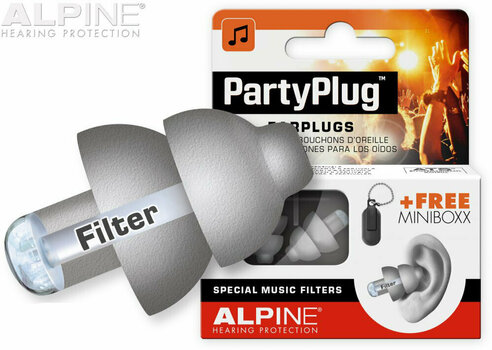 Tampões para os ouvidos Alpine Party Plug Grey Tampões para os ouvidos - 1