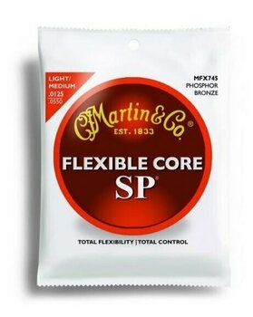 Kitaran kielet Martin MFX745 SP Flexible Core Strings, 92/8 Phosphor Bronze, Light/Medium - 1