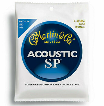 Snaren voor akoestische gitaar Martin MSP3200 SP 80/20 Bronze Strings, Medium - 1