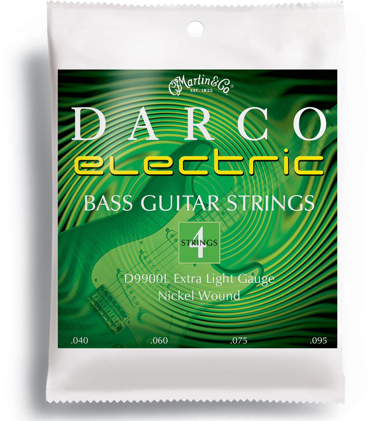 Cordas para baixo Martin D9900L Darco Four String Electric Bass, Extra Light
