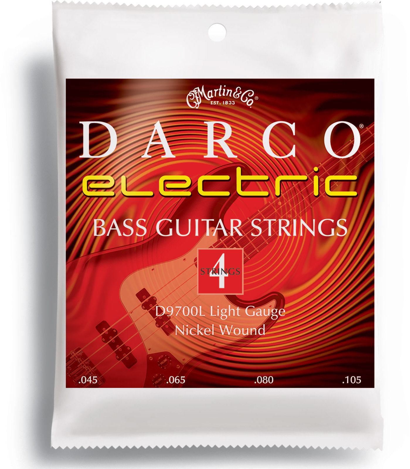 Struny pre basgitaru Darco D9700L Darco Four String Electric Bass, Light