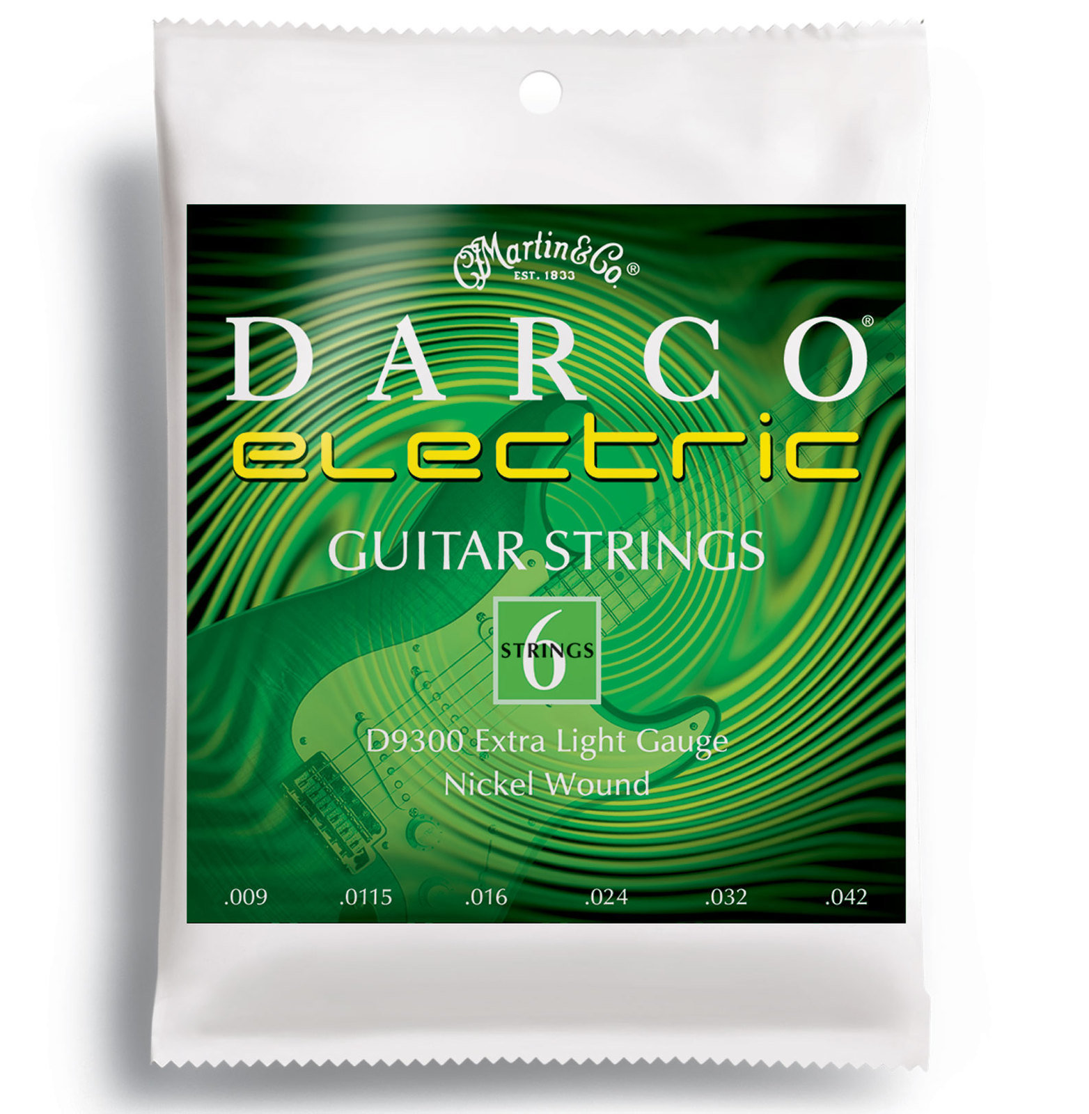 Cordes pour guitares électriques Martin D9300 Darco Electric Guitar Strings, Extra Light