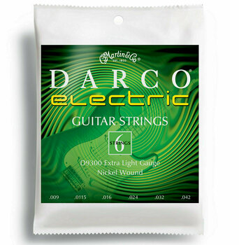 E-guitar strings Martin D9300 Darco Electric Guitar Strings, Extra Light - 1