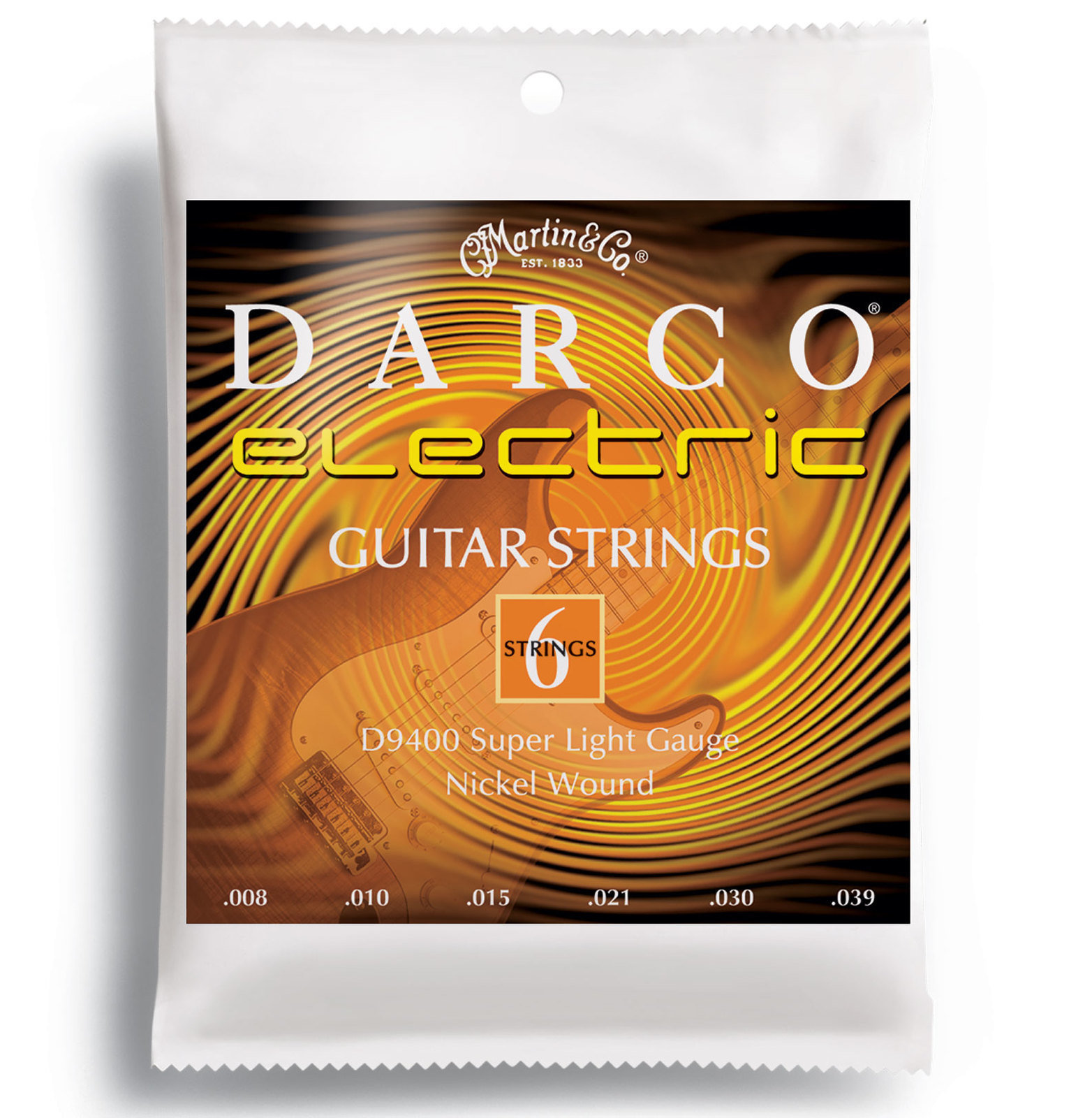 Struny pro elektrickou kytaru Martin D9400 Darco Electric Guitar Strings, Super Light