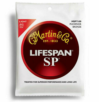 Kitaran kielet Martin MSP7100 SP Lifespan Phosphor Bronze Strings, Light - 1