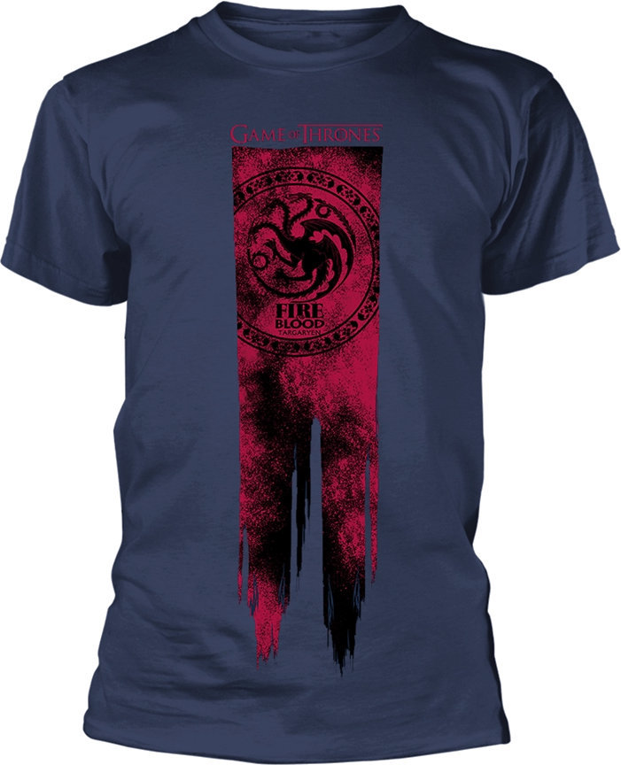T-shirt Game Of Thrones Targaryen Flag Fire & Blood Purple 2XL T-shirt