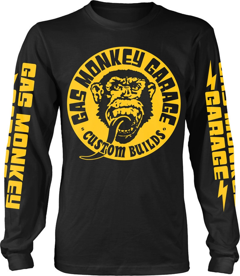 Shirt Gas Monkey Garage Big Yellow Logo Long Sleeve Shirt XXL