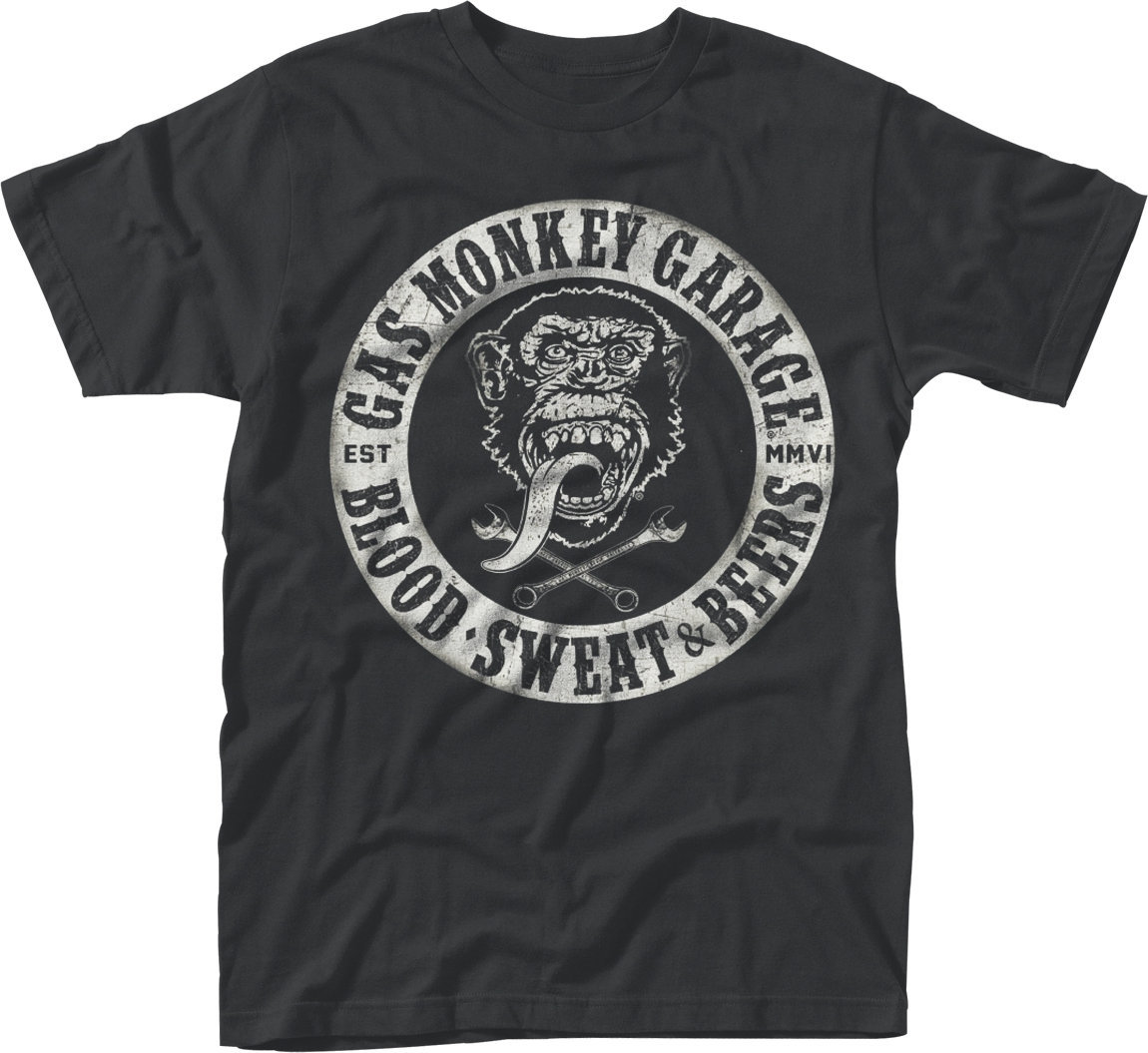 T-shirt Gas Monkey Garage T-shirt Blood,weat & Beers Noir 2XL