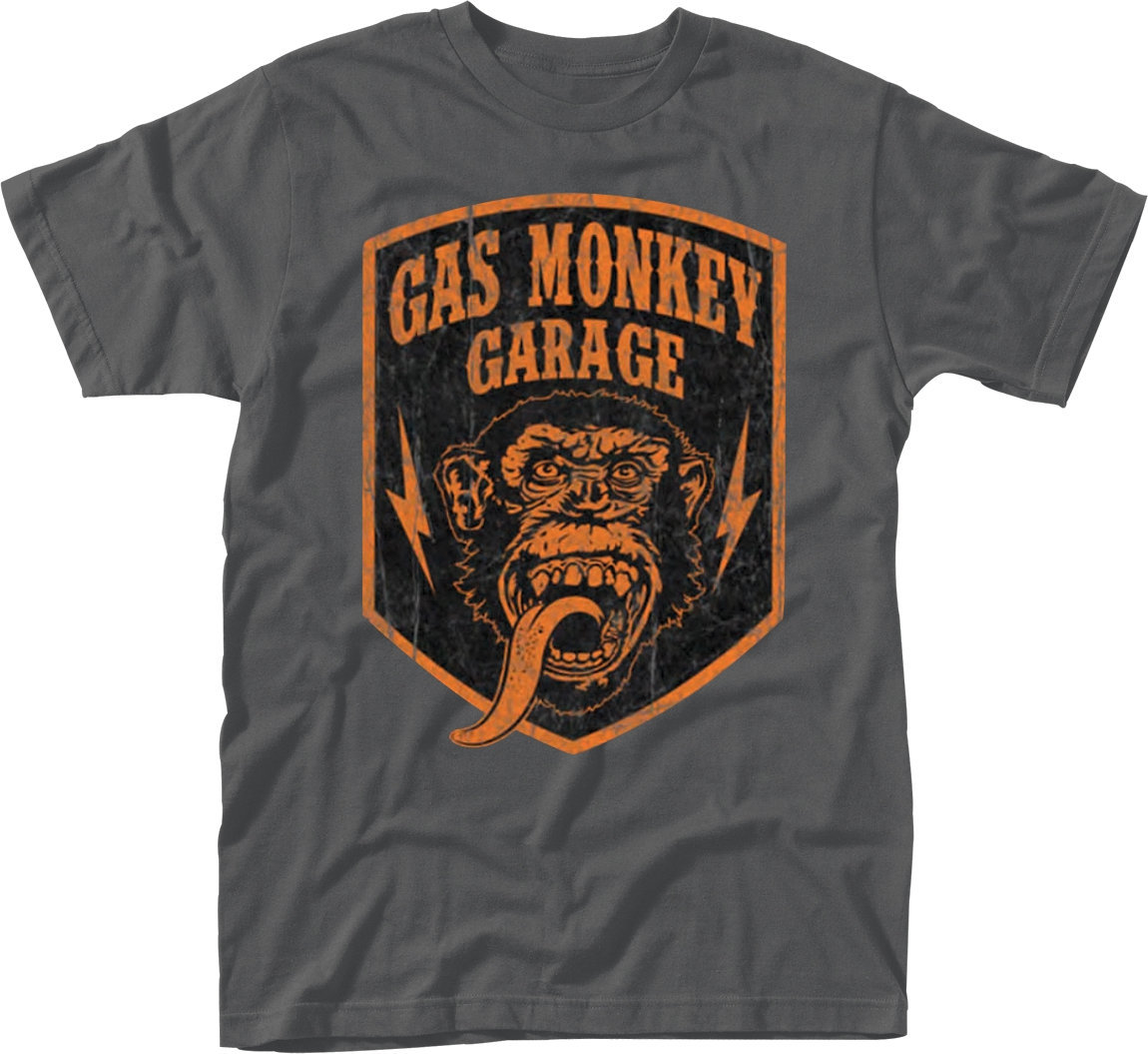 Tričko Gas Monkey Garage Tričko Shield Muži Grey M