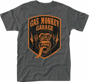 T-Shirt Gas Monkey Garage T-Shirt Shield Male Grey L - 1