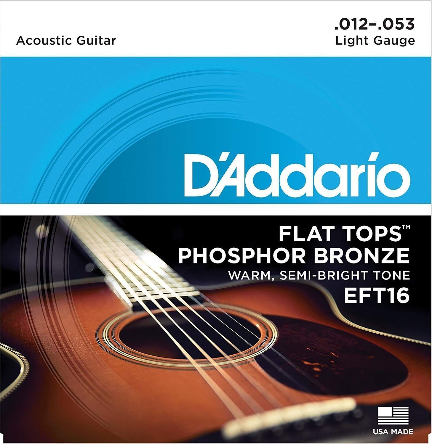 Struny do gitary akustycznej D'Addario EFT16