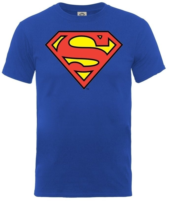 T-Shirt Superman Blau M Film T-Shirt