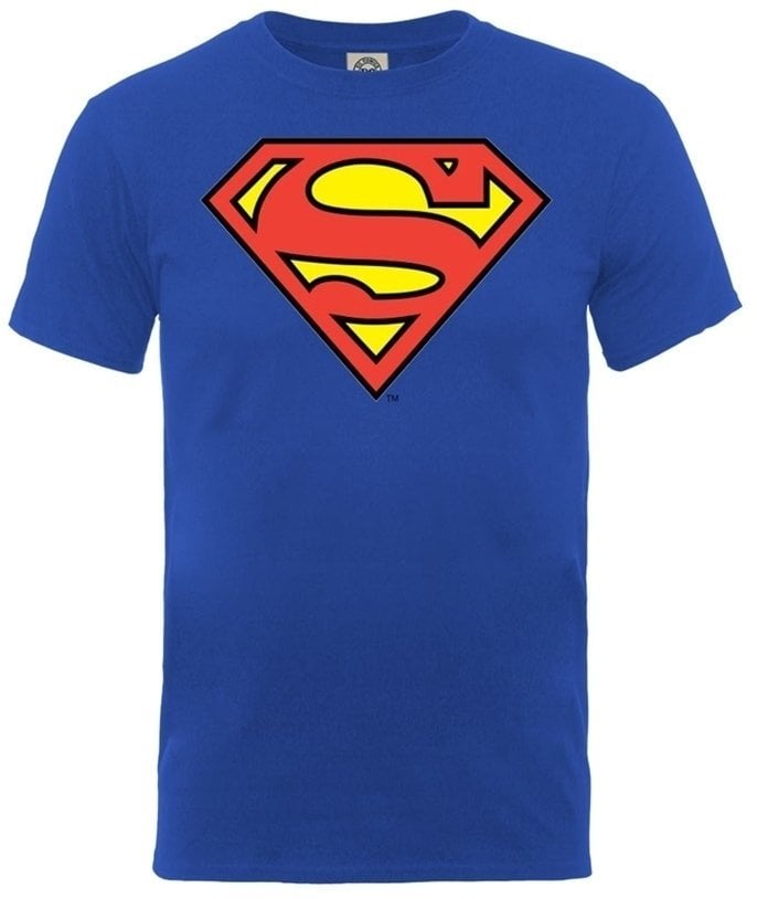 Skjorte Superman Skjorte Official Shield Blue XL