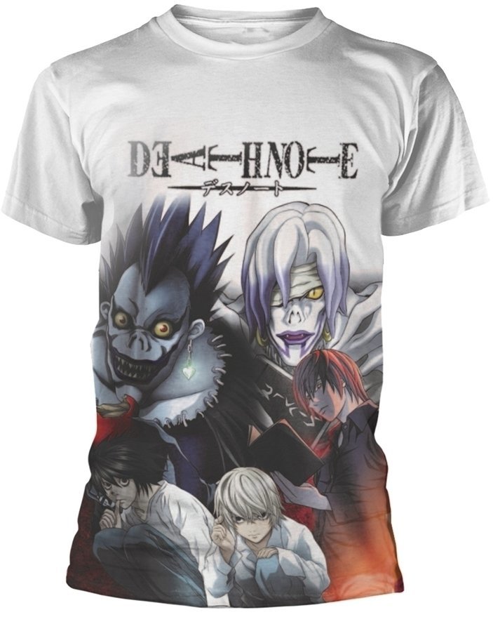 T-shirt Death Note The Evil Behind All Over White 2XL T-shirt