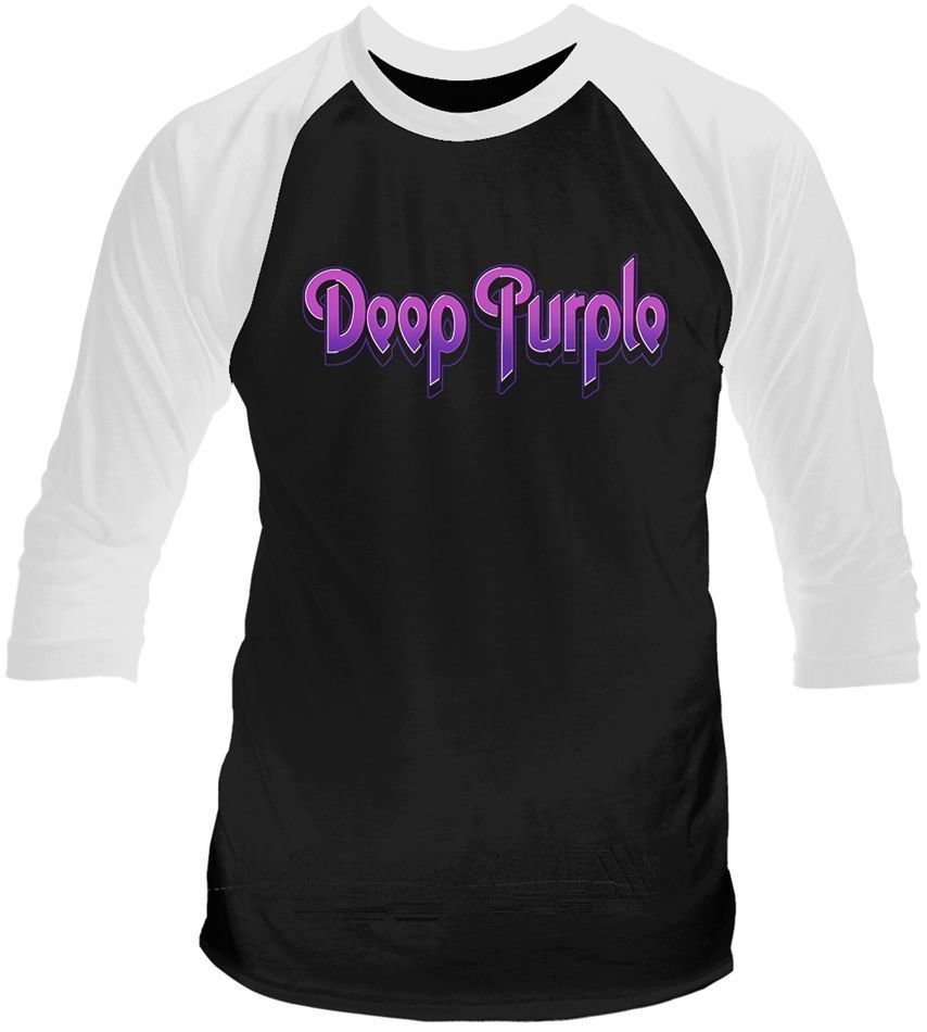 T-shirt Deep Purple Logo White-Black 2XL T-shirt