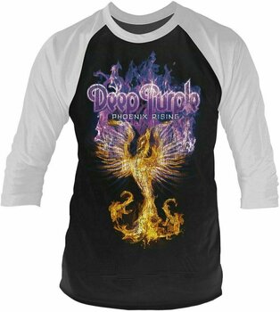 Shirt Deep Purple Shirt Phoenix Rising Heren Zwart-Wit XL - 1