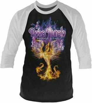 T-shirt Deep Purple Phoenix Rising White-Black 2XL T-shirt - 1