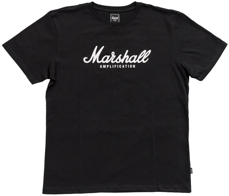 Tričko Marshall White logo T-Shirt Black Extra Large
