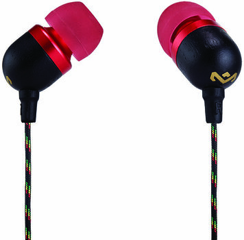 Auscultadores intra-auriculares House of Marley Smile Jamaica One Button In-Ear Headphones Rasta/Black - 1