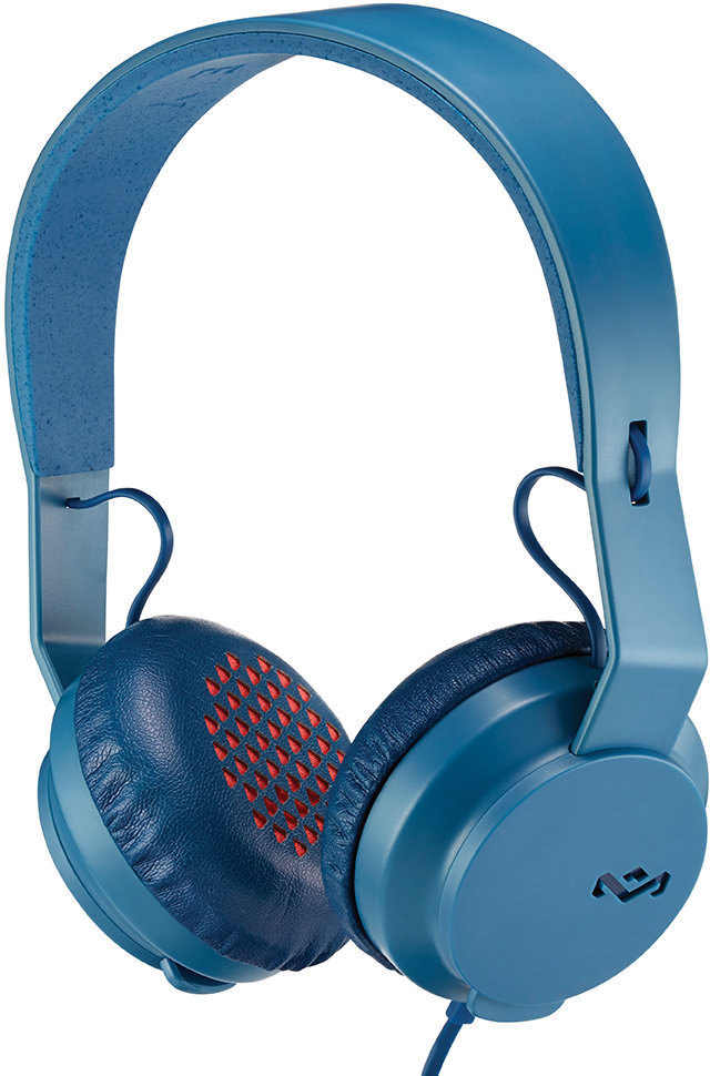 Combiné micro-casque de diffusion House of Marley Roar On-Ear Headphones with Mic Navy