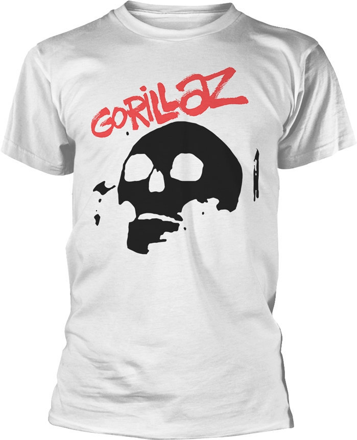 T-shirt Gorillaz Skull White 2XL T-shirt