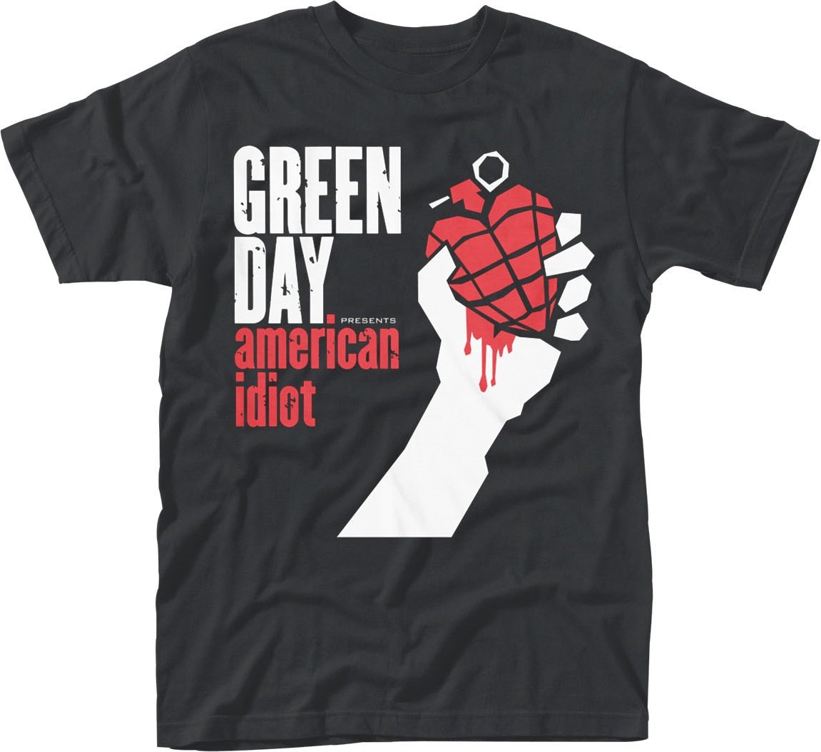 Shirt Green Day Shirt American Idiot Heren Black L