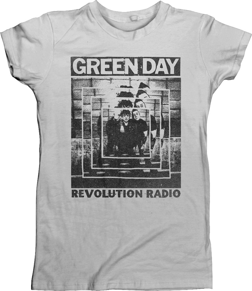 Skjorte Green Day Skjorte Power Shot Hunkøn White XL